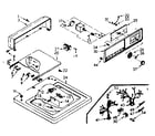 Kenmore 1107204002 top and console assembly diagram