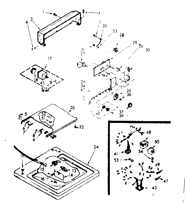 Top & console assembly