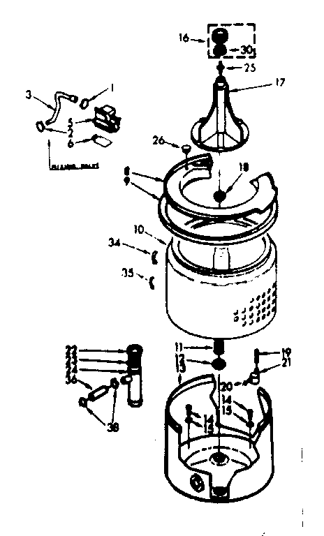 Tub and basket asm