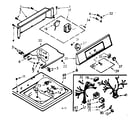 Kenmore 1107204401 top and console assembly diagram