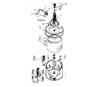 Kenmore 1107204512 tub and basket assembly diagram