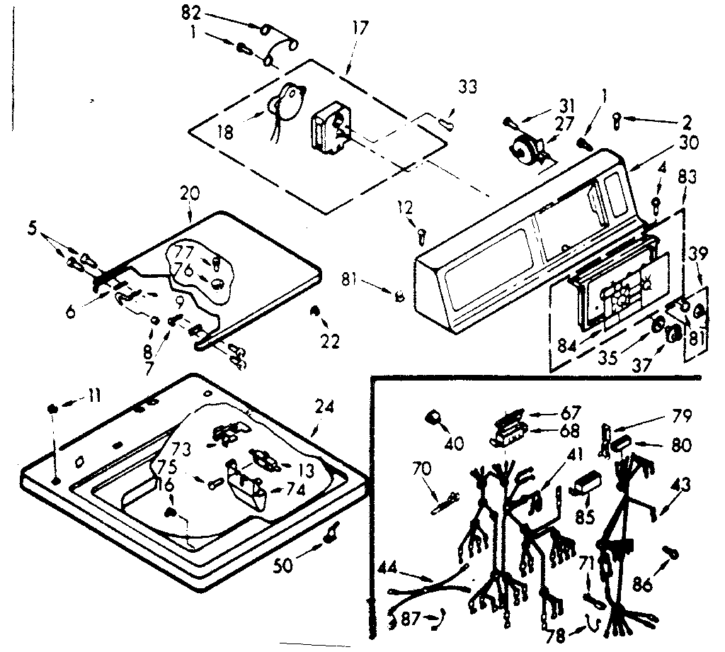Top and console assembly
