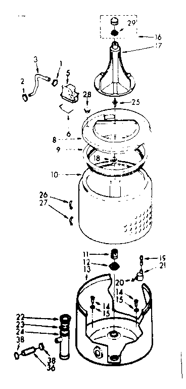 TUB AND BASKET ASSEMBLY