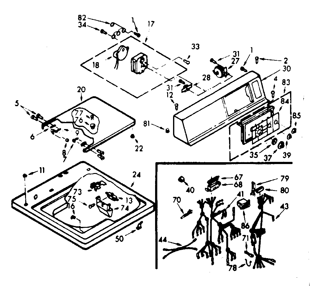 Top and console assembly
