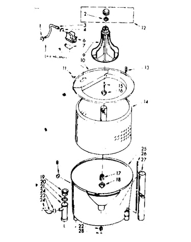 Tub and basket asm