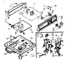 Kenmore 1107204641 top and console assembly diagram