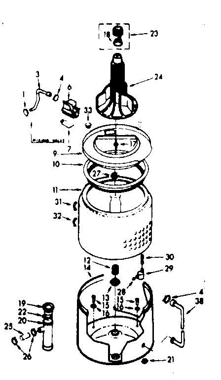 TUB AND BASKET ASSEMBLY