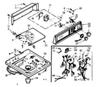 Kenmore 1107205642 top and console assembly diagram