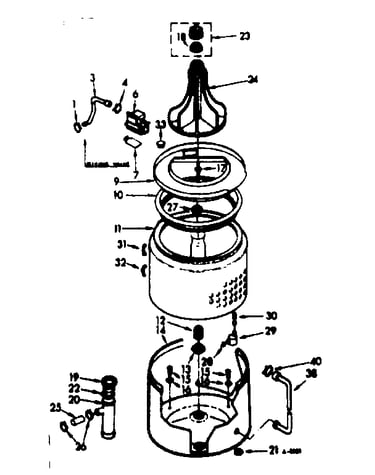Tub and basket asm