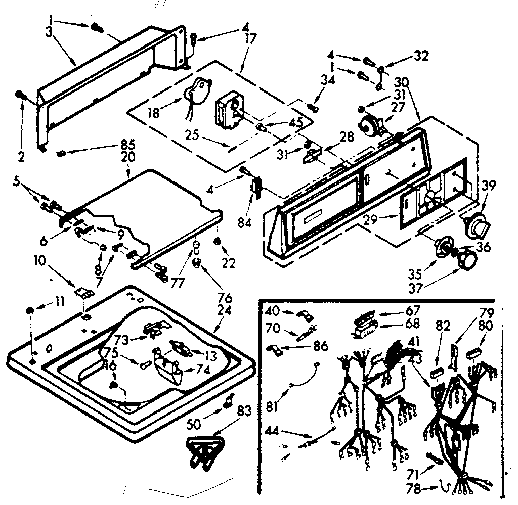 Top and console assembly