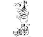 Kenmore 1107214631 tub & basket assembly diagram