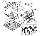 Kenmore 1107224403 top & console assembly diagram