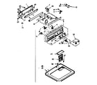 Kenmore 1107307810 top and console assembly diagram