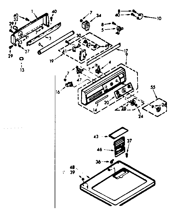 Top and console assembly