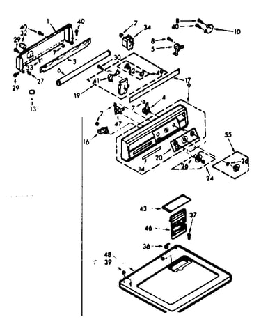 Top and console assembly
