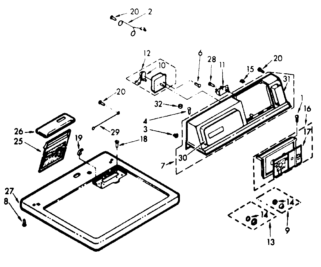 TOP AND CONSOLE ASSEMBLY