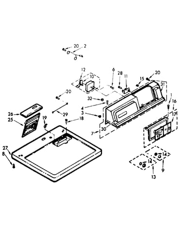 Top and console assembly