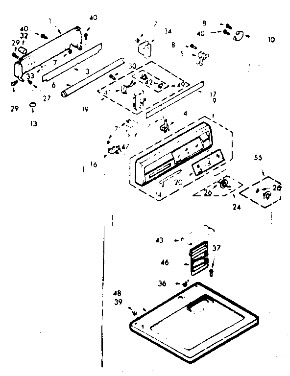 Top and console assemby