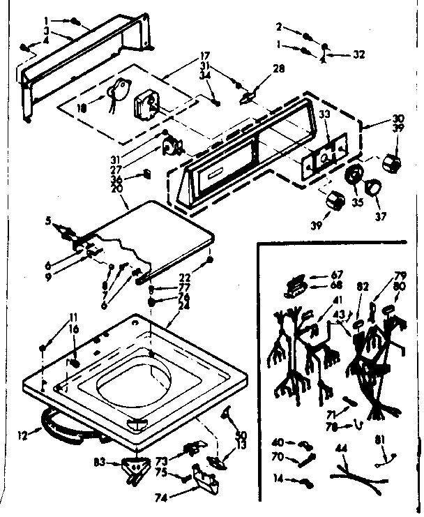 Top and console assembly