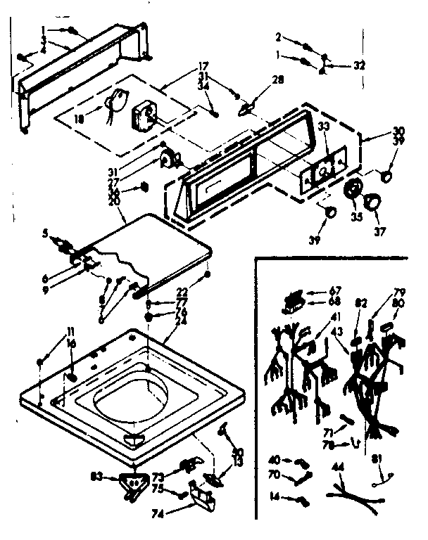Top and console assembly