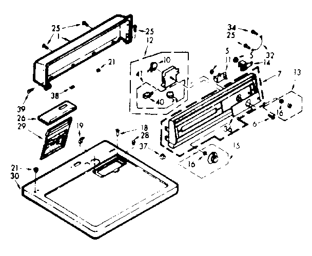 Top and console assembly