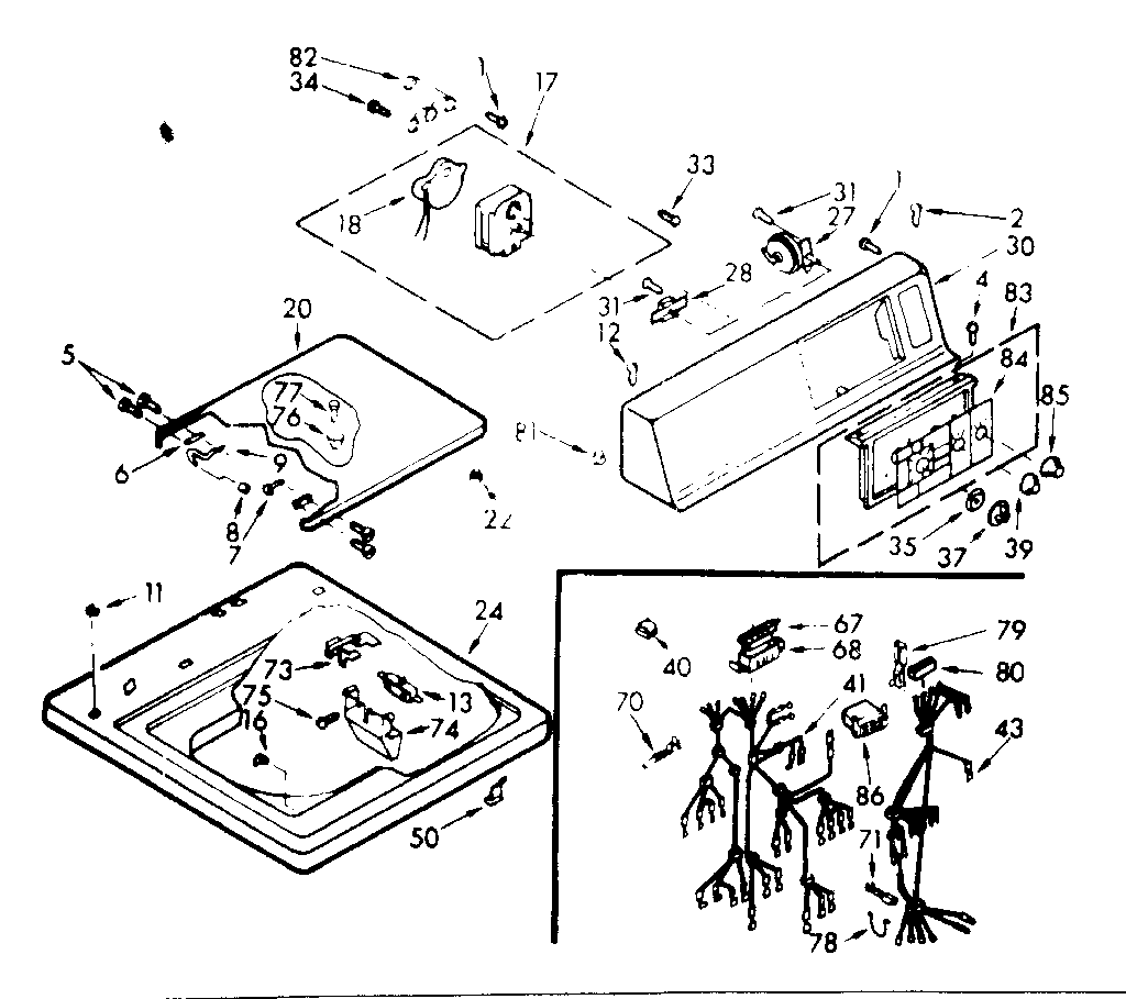 Top and console assembly