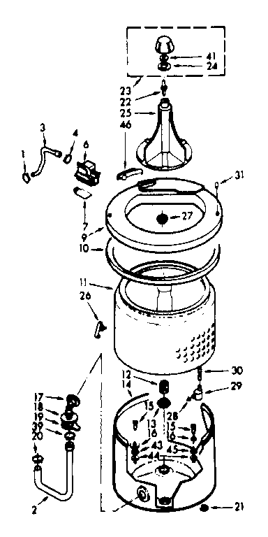 TUB AND BASKET ASSEMBLY