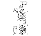 Kenmore 1107333901 tub and basket assembly diagram