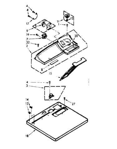 Top and console assembly