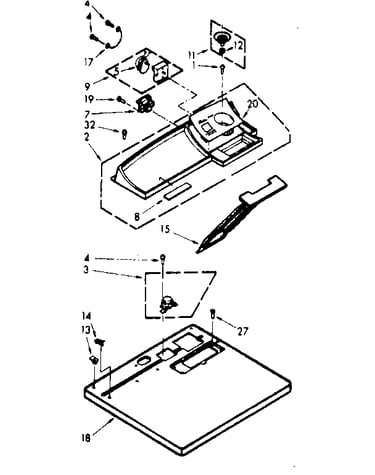 Top and console assembly
