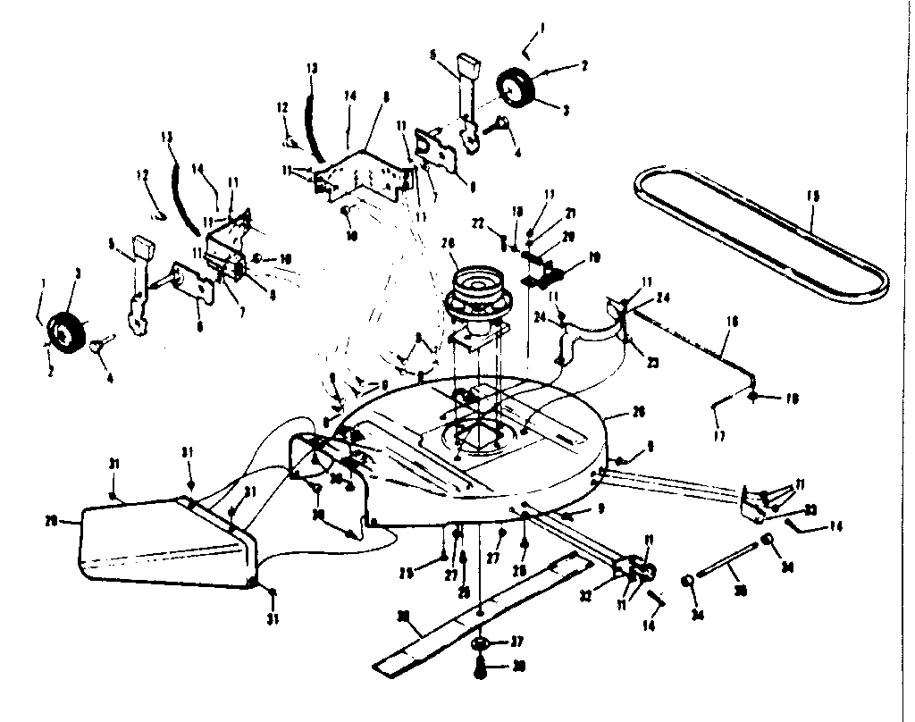 Mower deck assembly