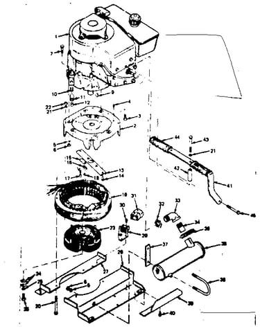 Engine and alternator