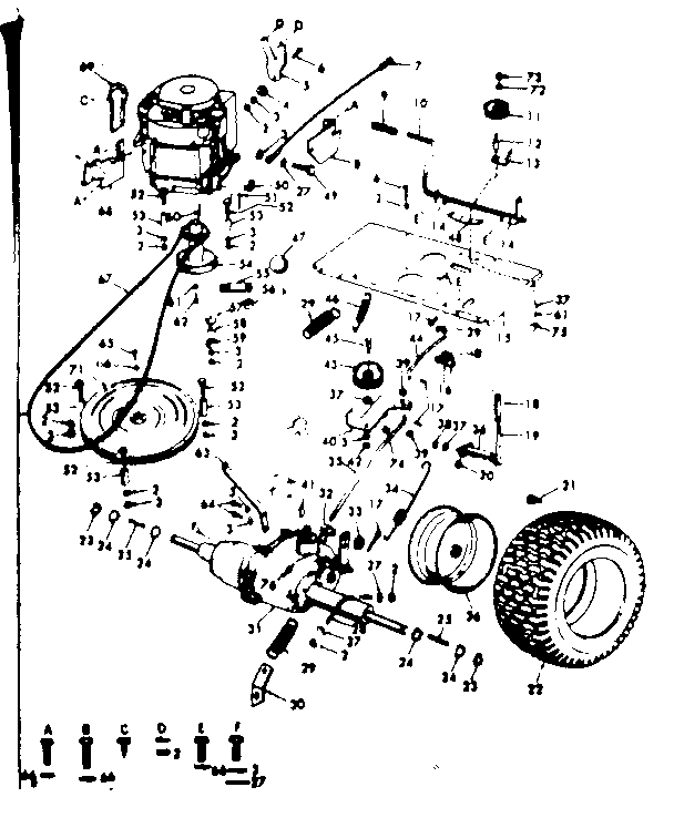Rear transaxle and drive assembly