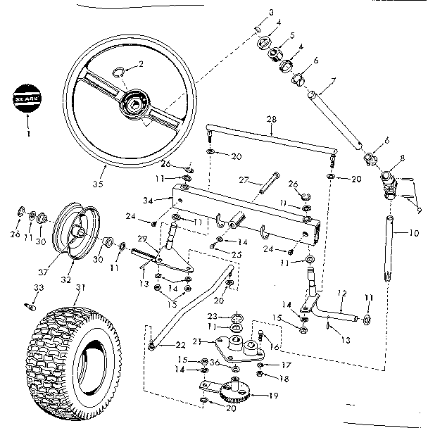 Front axle assembly