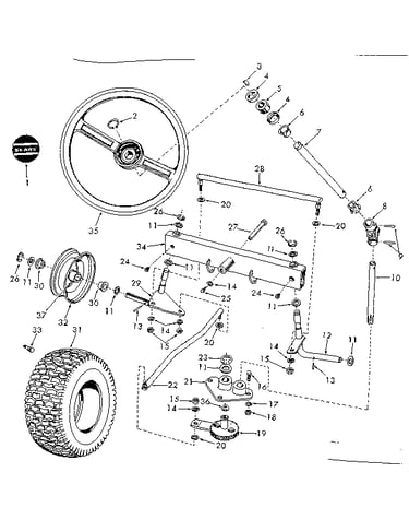 Front axle assembly