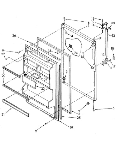 Refrigerator door