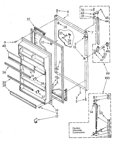 Refrigerator door