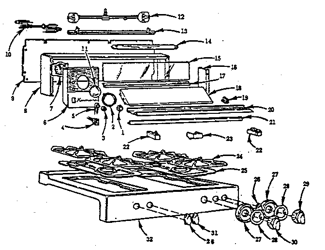 BACKGUARD AND MAIN TOP