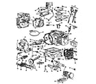 Briggs & Stratton 422400 TO 422499 (0721-01 - 0721-01 cylinder, crankshaft and engine base group diagram