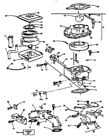 Air cleaner-carburetor group