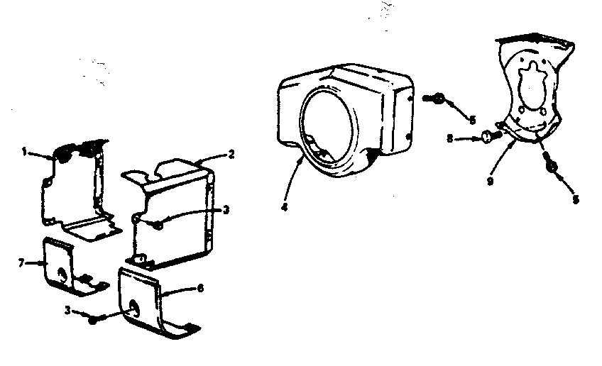 MUFFLER, AIR GUIDE AND HOUSING GROUP