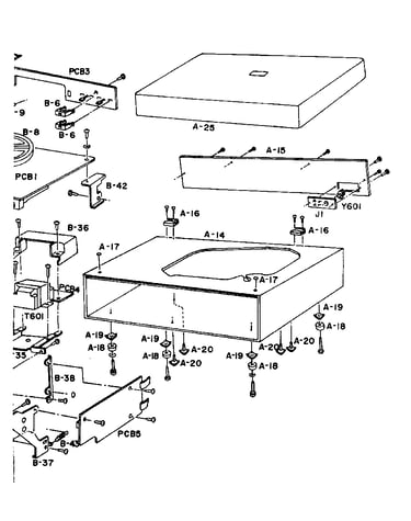 Rear panel and dust cover assembly