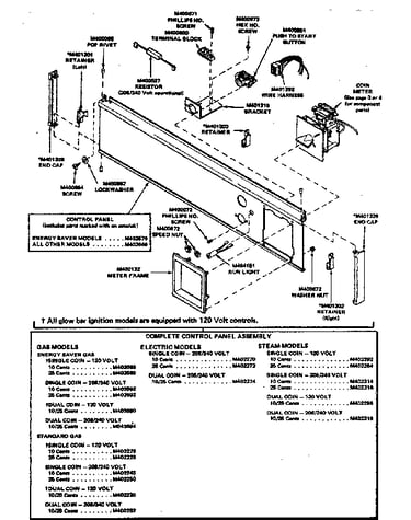 Control panel assembly (coin)