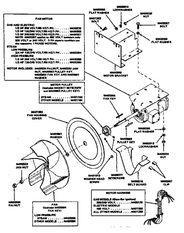 Fan and motor assembly