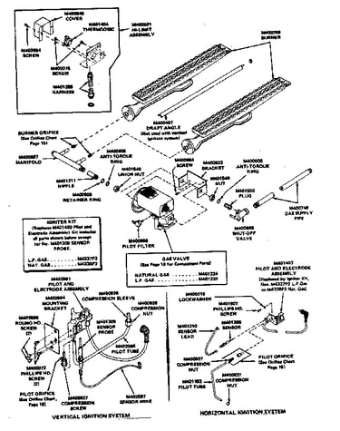 Gas heater assembly (automatic ignition)