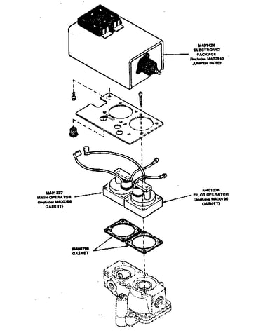 Automatic ignition gas valve breakdown