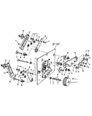 Flywheel, reel arms and gears