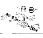 Kioritz DM-9 crank shaft and piston diagram