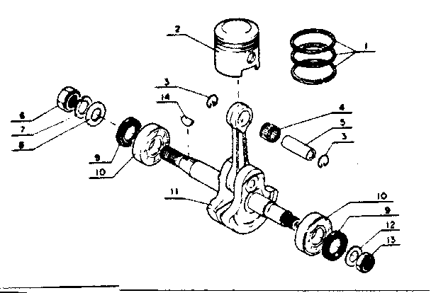CRANK SHAFT AND PISTON