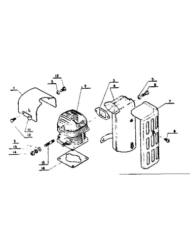 Cylinder and muffler